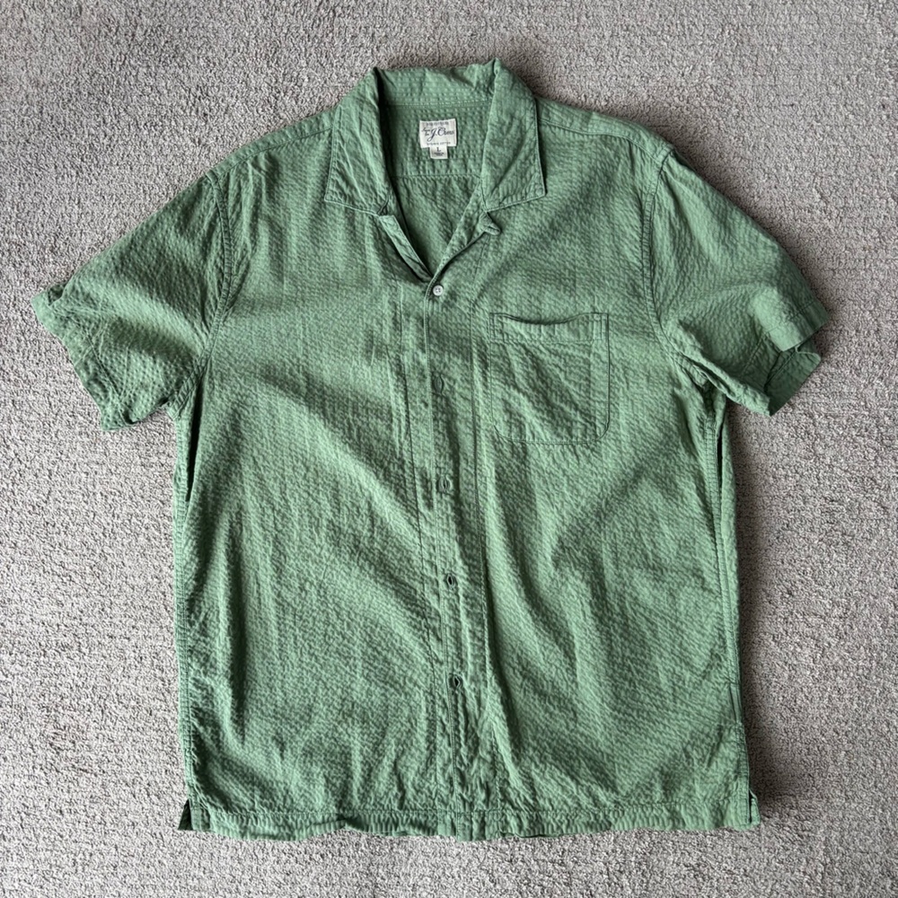 J. Crew Seersucker Camp Shirt